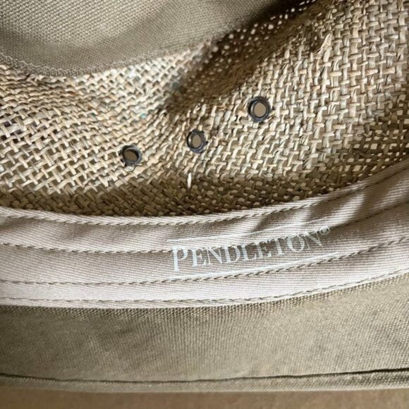 Pendleton Straw Rye Woven Fedora Sun Wide Brin Hat main image 5